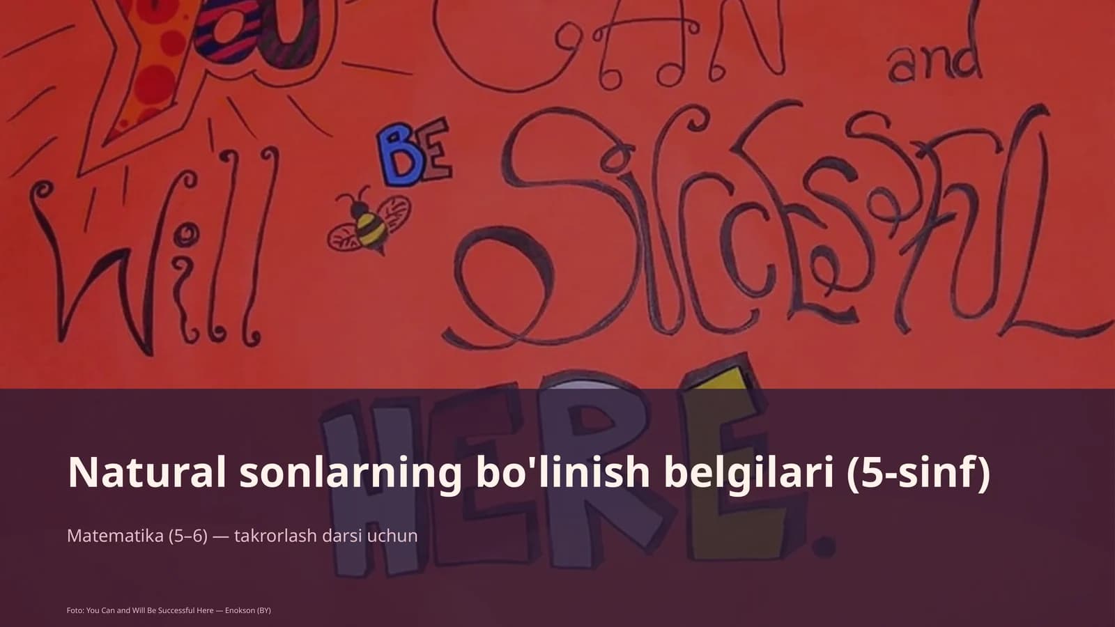 Natural sonlarning bo'linish belgilari (5-sinf)