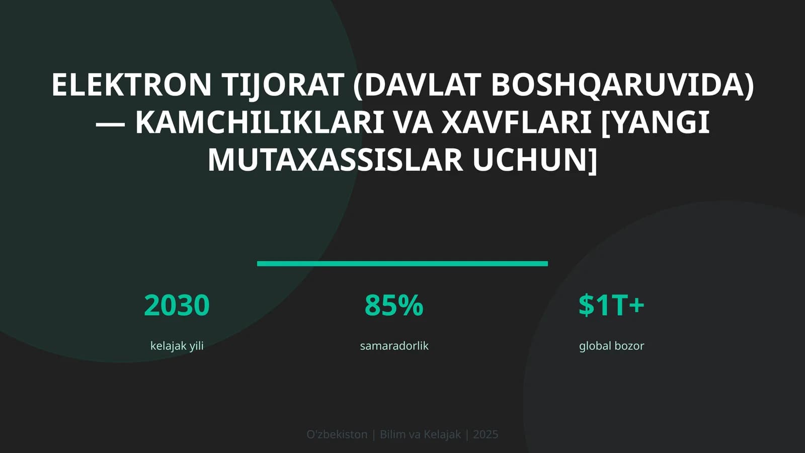 Elektron tijorat (davlat boshqaruvida) — kamchiliklari va xavflari [yangi mutaxassislar uchun]