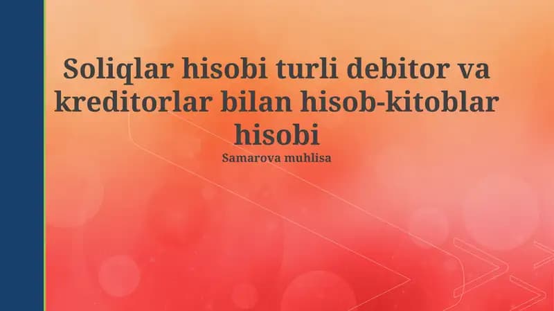 Soliqlar hisobi