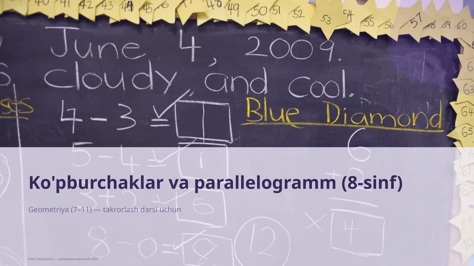 Ko'pburchaklar va parallelogramm (8-sinf)