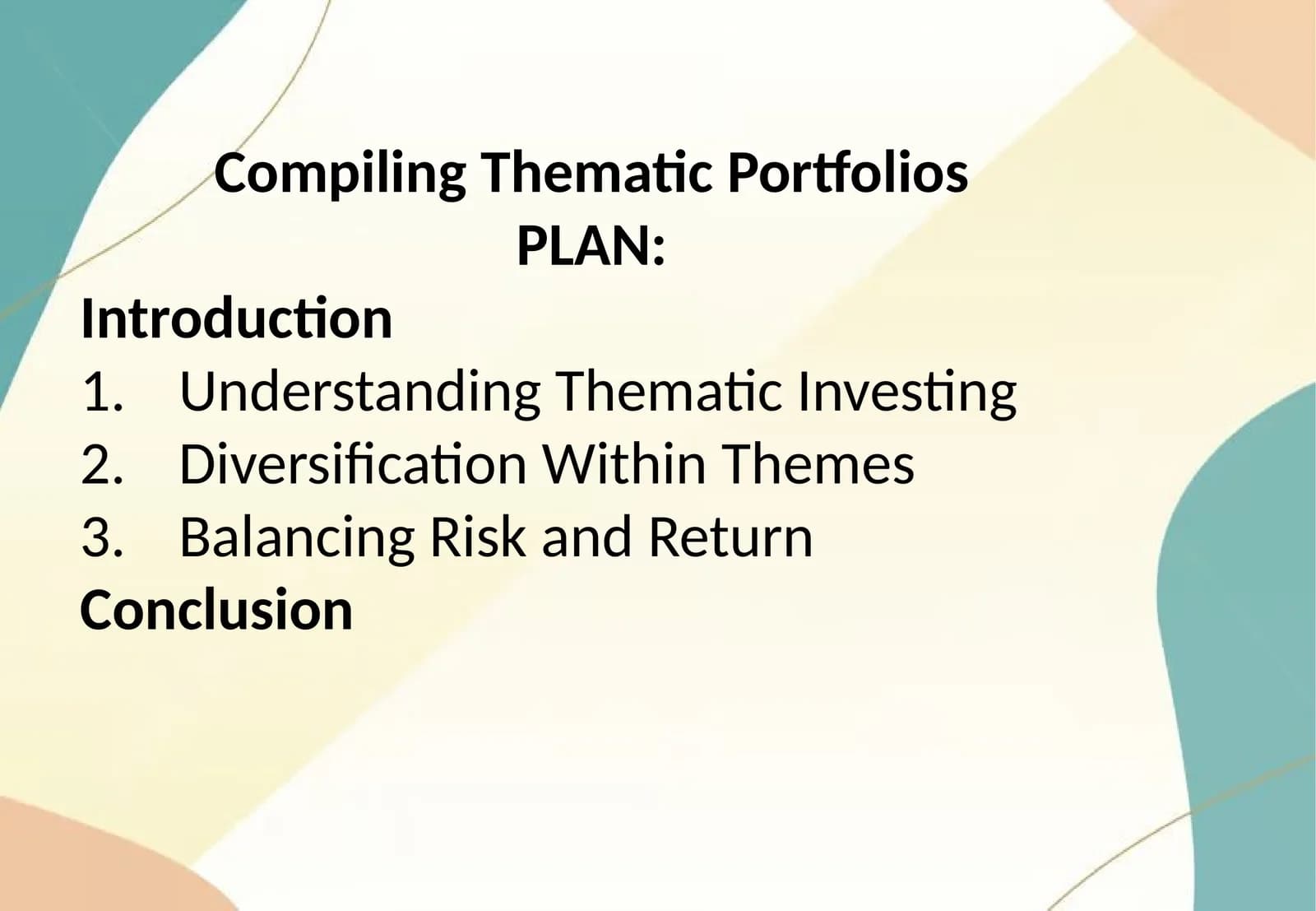 Compiling Thematic Portfolios