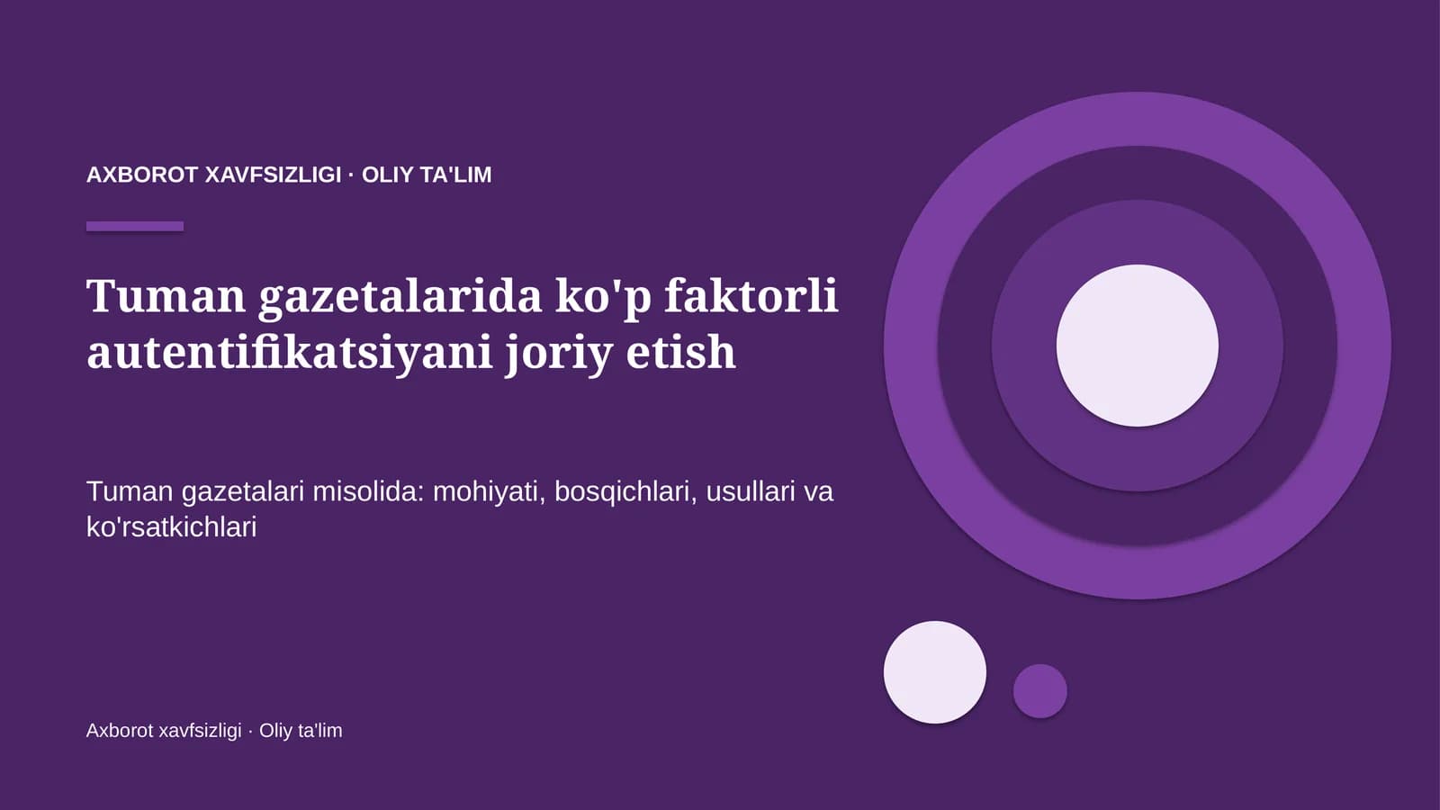 tuman gazetalarida ko'p faktorli autentifikatsiyani joriy etish 1913