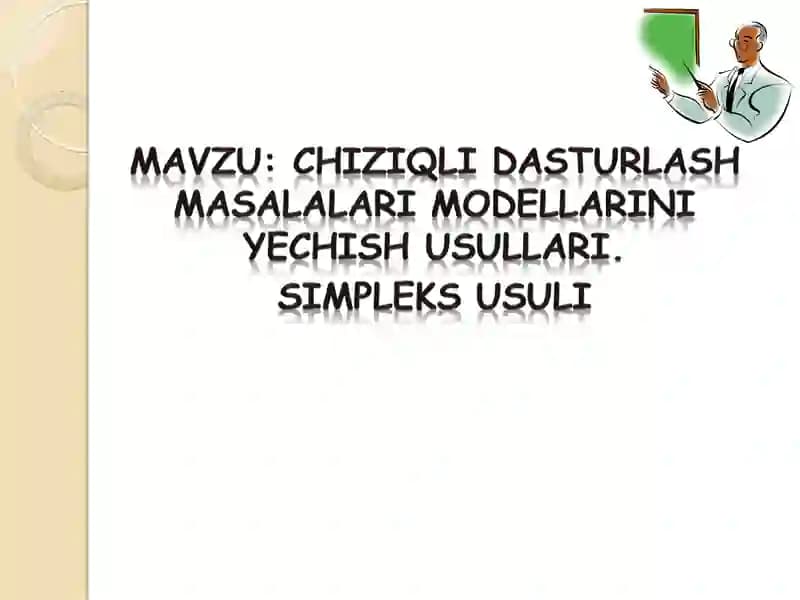 Simpleks usuli