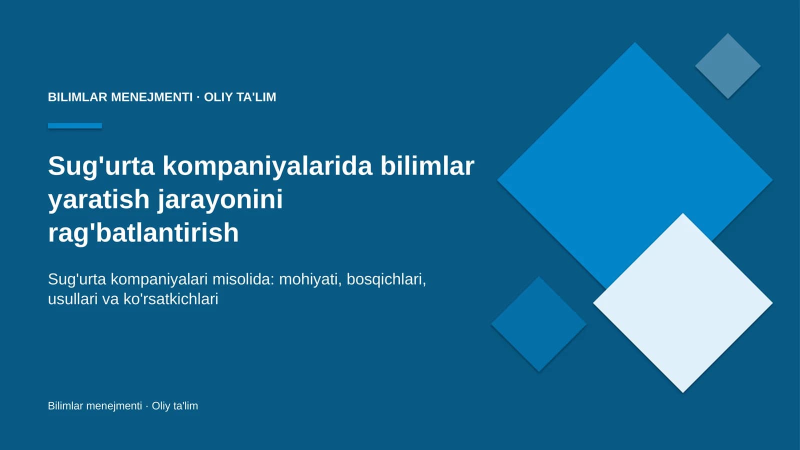 sug'urta kompaniyalarida bilimlar yaratish jarayonini rag'batlantirish 4851