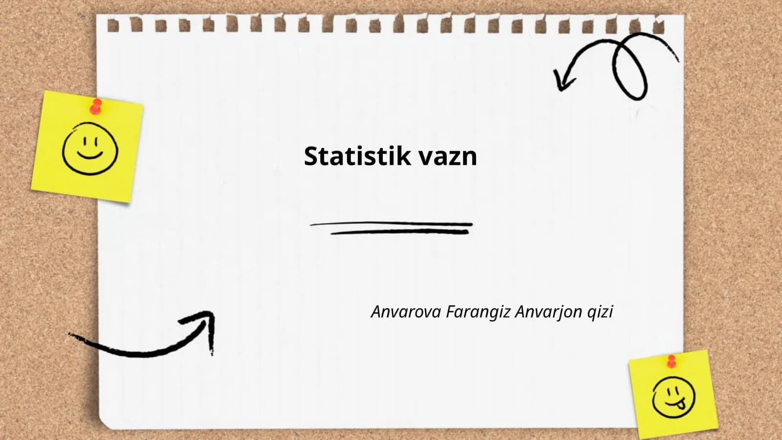 Statistik vazn