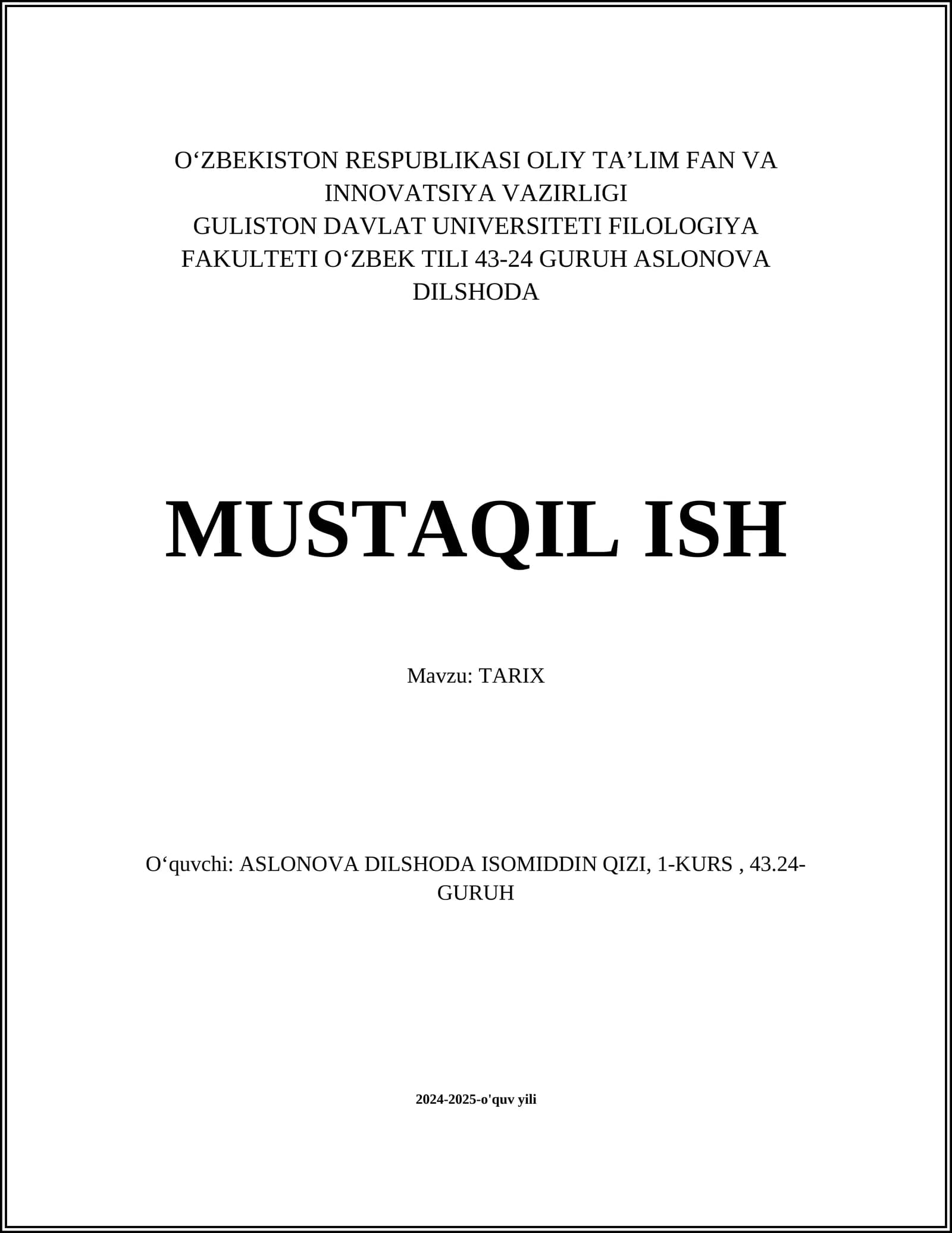 O'rta Asrlar Tarixi