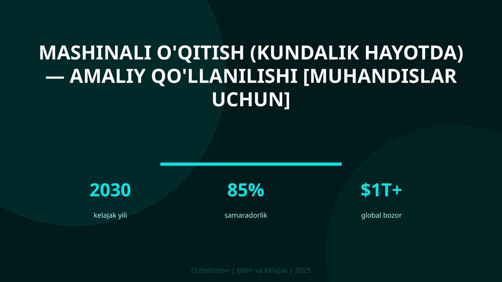 Mashinali o'qitish (kundalik hayotda) — amaliy qo'llanilishi [muhandislar uchun]