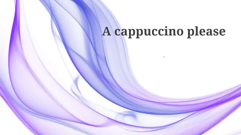 Mavzu: The Art of the Espresso Shot, Milking it Right: Texture & Foam, Crafting the Perfect Cappuccino