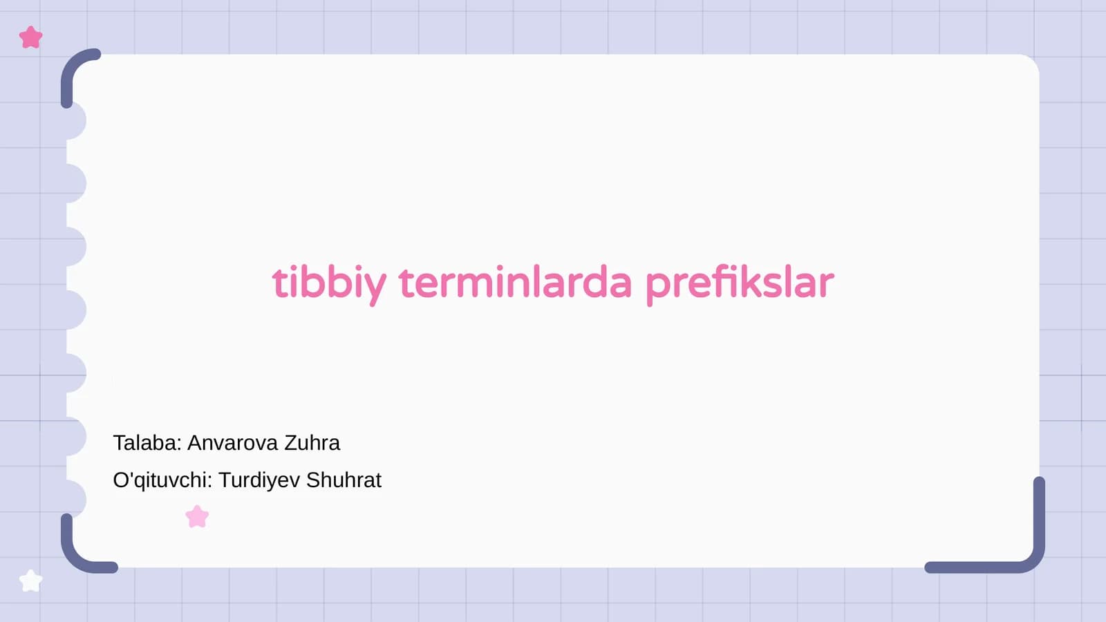 Tibbiy Terminlarda Prefikslar