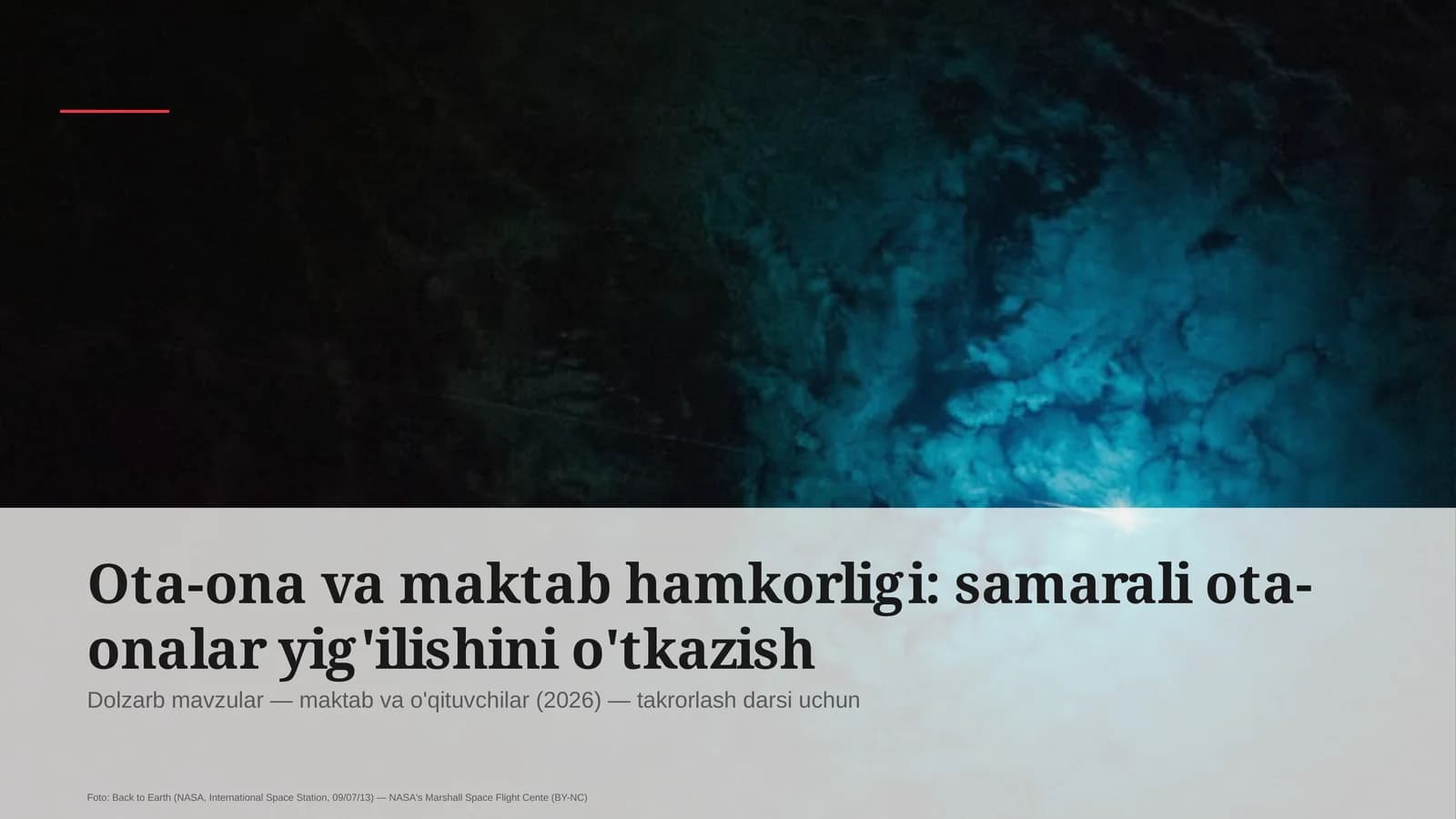 Ota-ona va maktab hamkorligi: samarali ota-onalar yig'ilishini o'tkazish