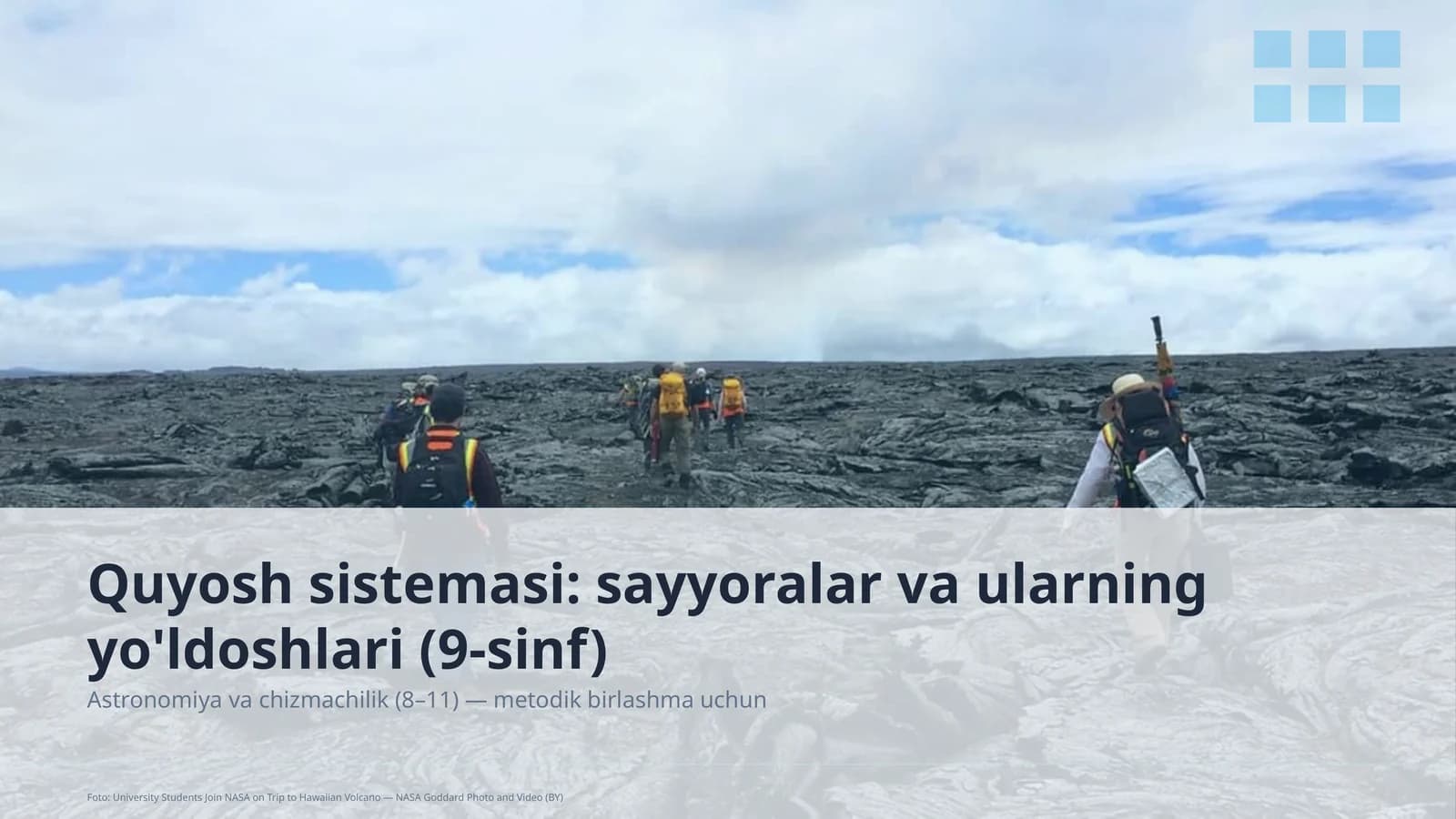 Quyosh sistemasi: sayyoralar va ularning yo'ldoshlari (9-sinf)