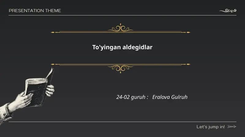 To'yingan aldegidlar