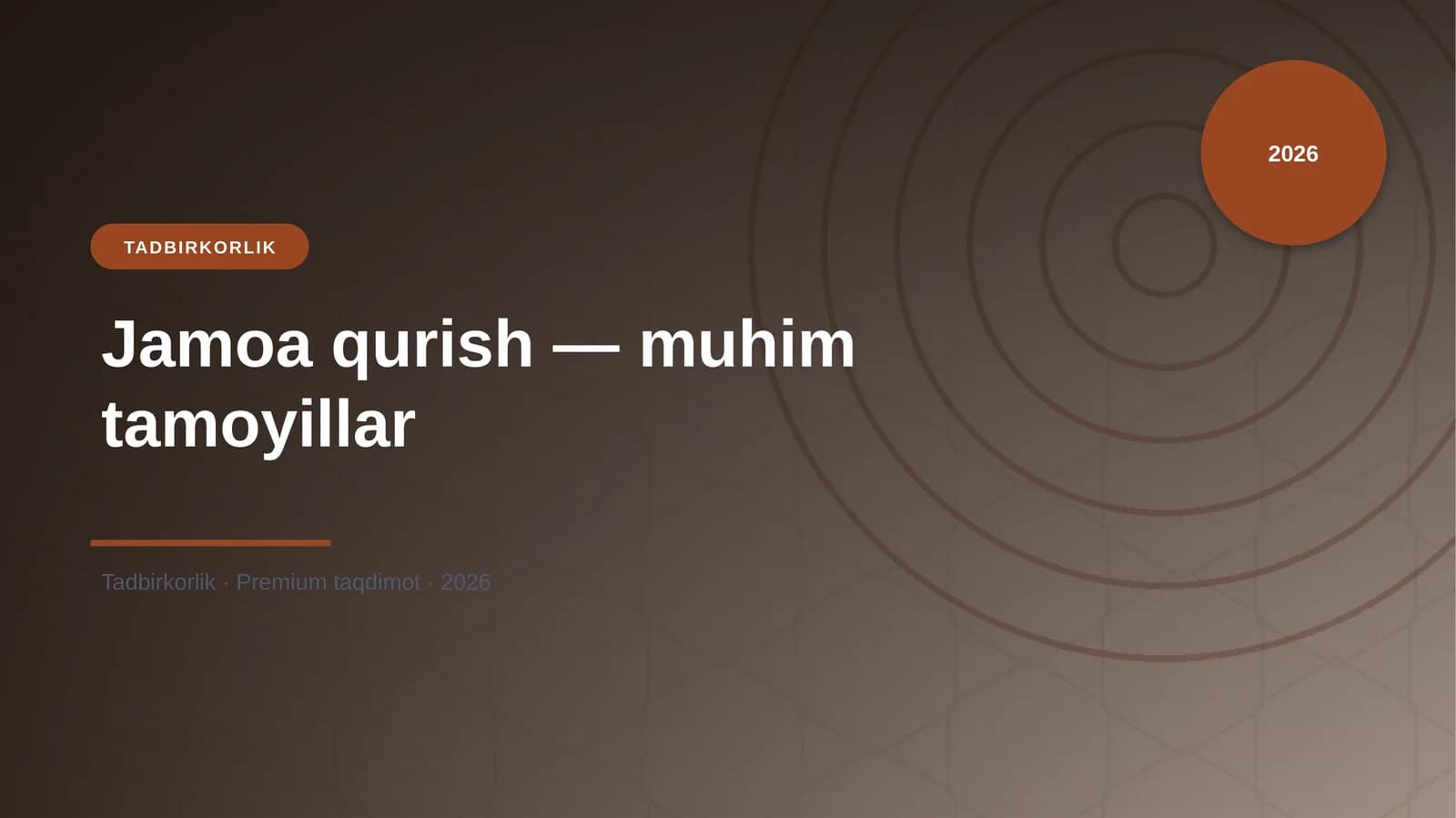 Jamoa qurish — muhim tamoyillar