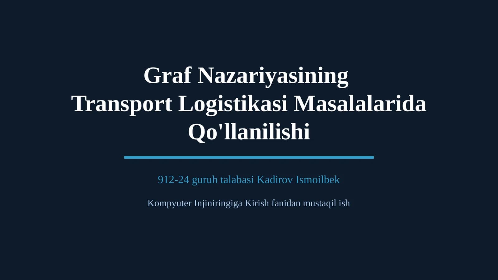Graflar nazariyasi