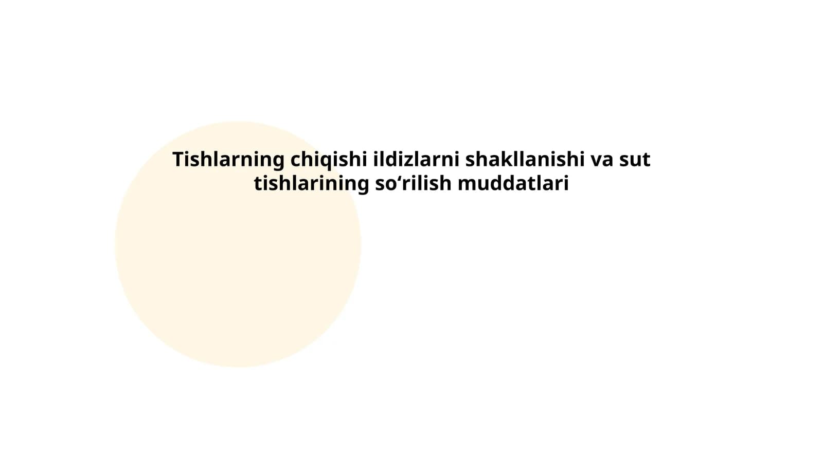 Sut tishlarning chiqish tartibi va muddatlari