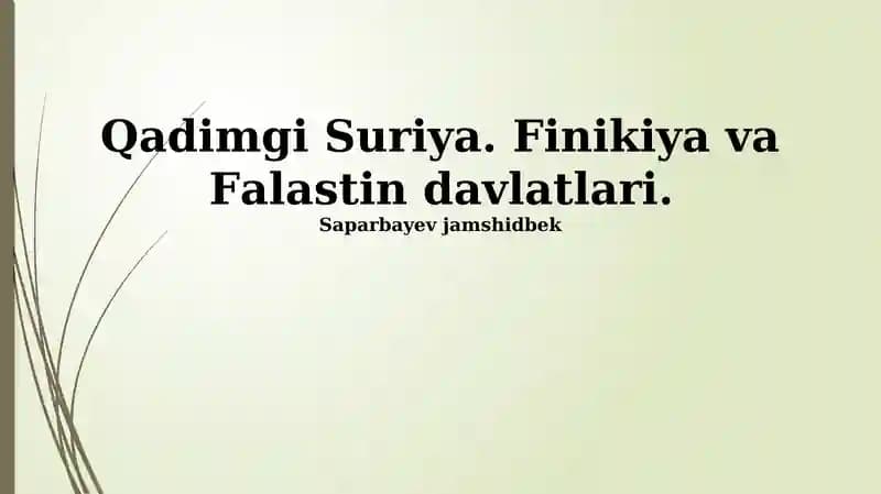 Qadimgi Suriya