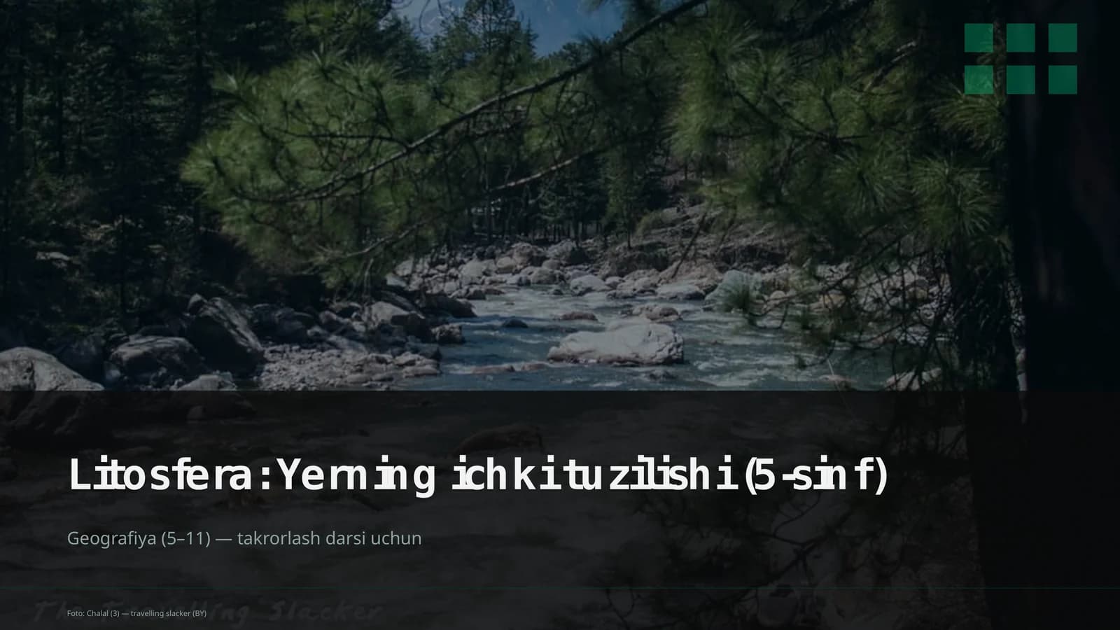 Litosfera: Yerning ichki tuzilishi (5-sinf)