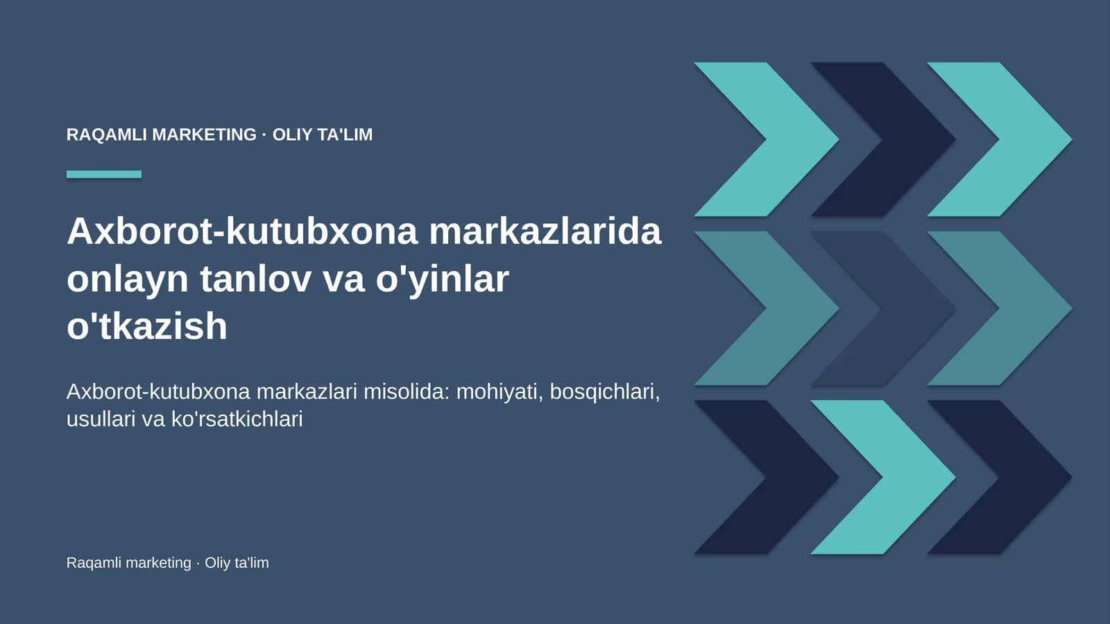axborot kutubxona markazlarida onlayn tanlov va o'yinlar o'tkazish 5200