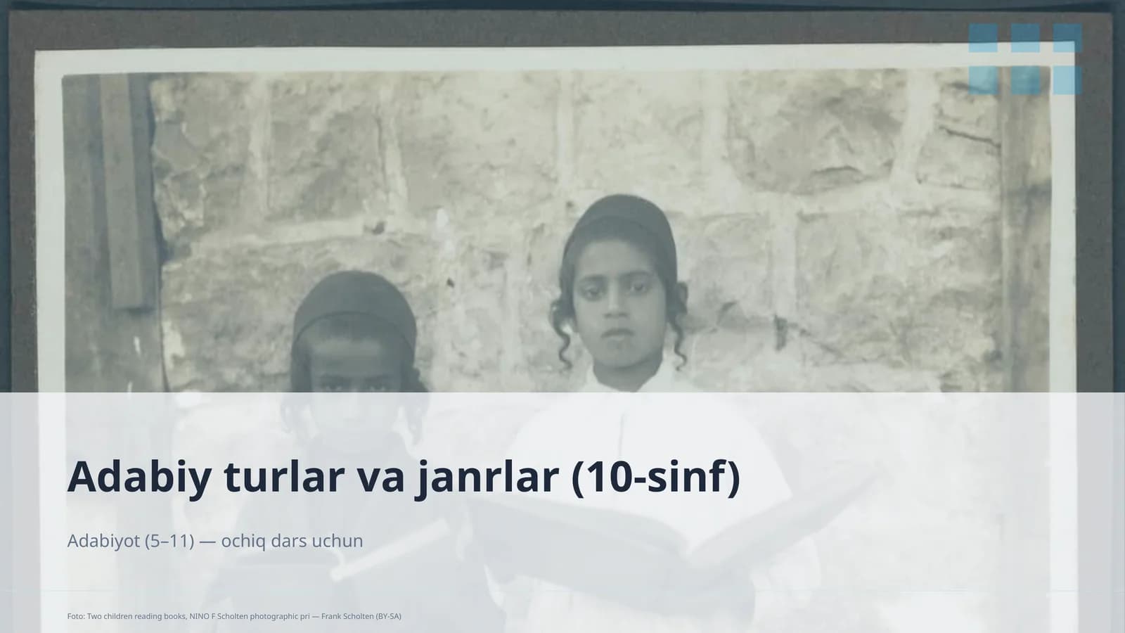 Adabiy turlar va janrlar (10-sinf)