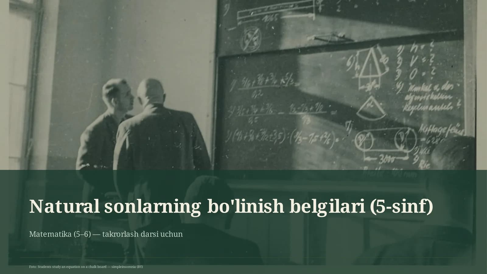 Natural sonlarning bo'linish belgilari (5-sinf)