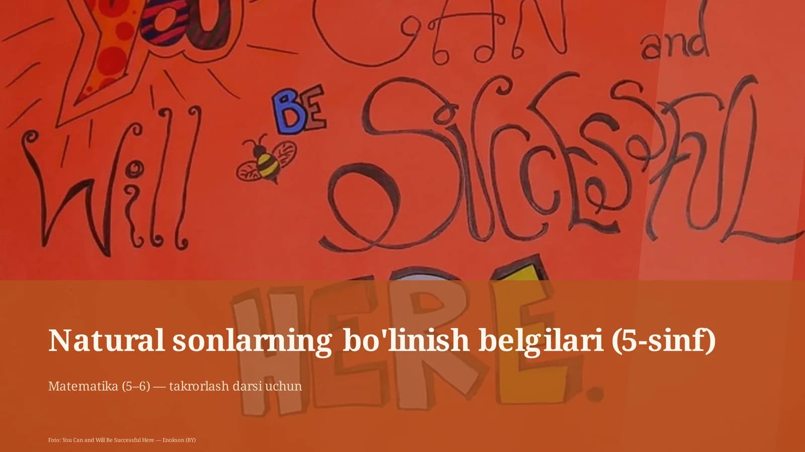 Natural sonlarning bo'linish belgilari (5-sinf)