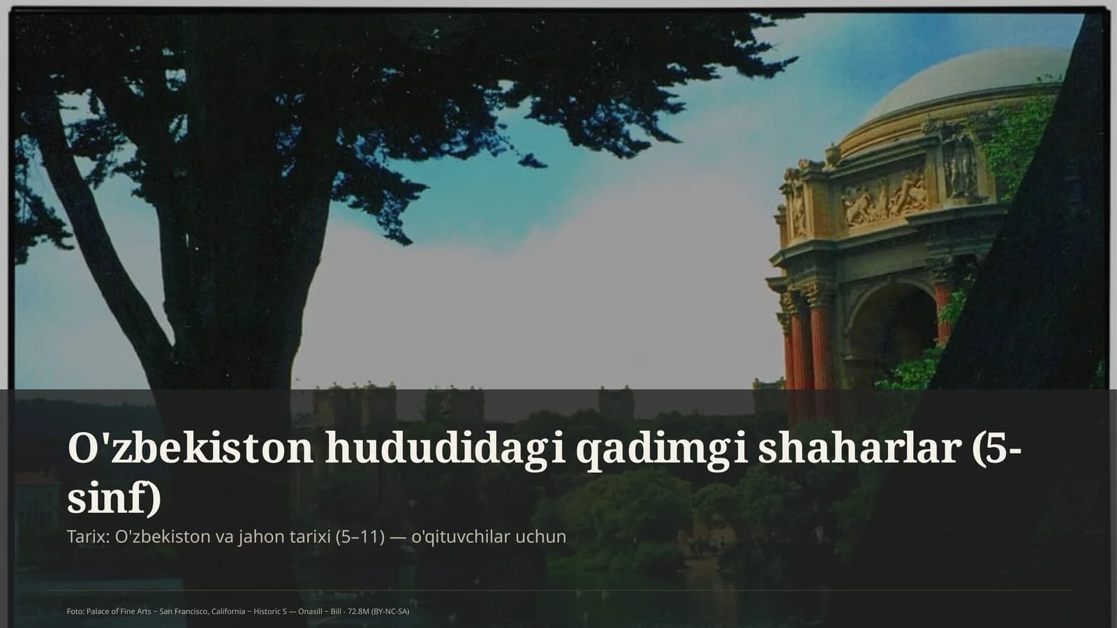 O'zbekiston hududidagi qadimgi shaharlar (5-sinf)