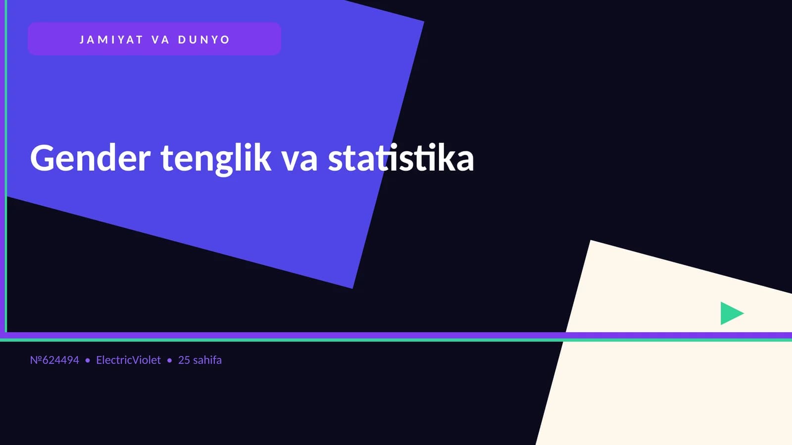 Gender tenglik va statistika