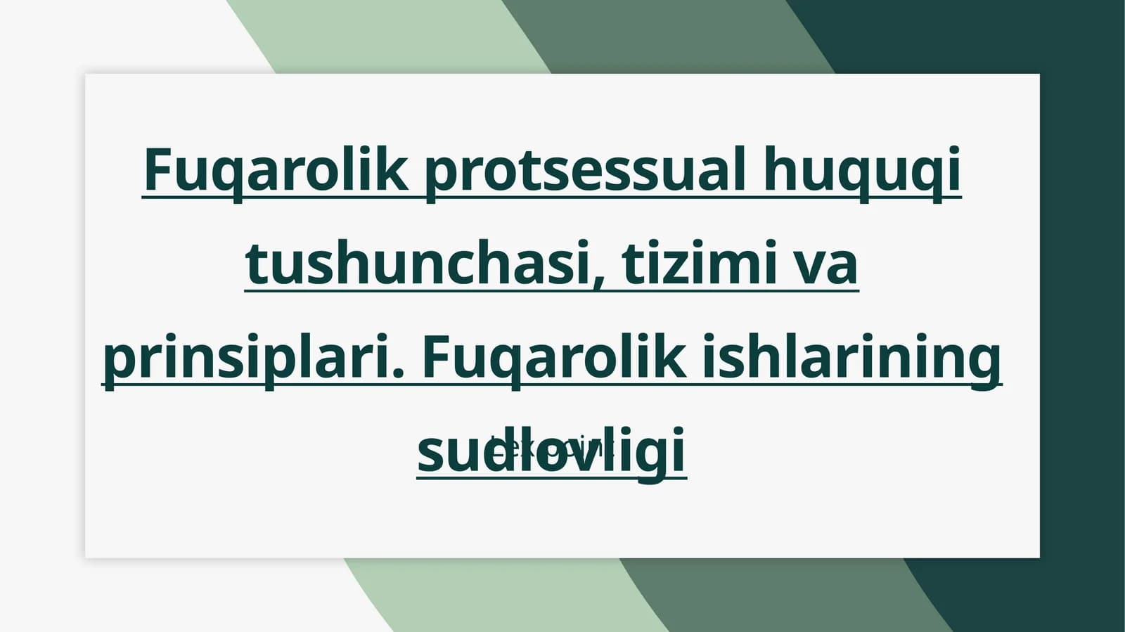 Fuqarolik protsessual huquq