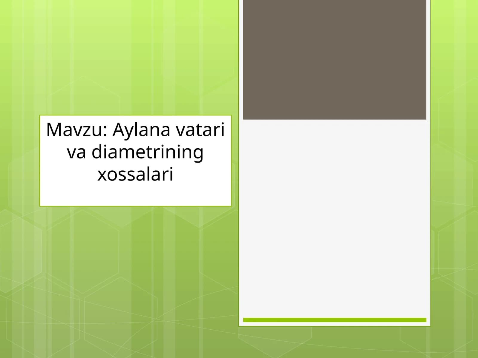Aylanavatarivadiametriningxossalari