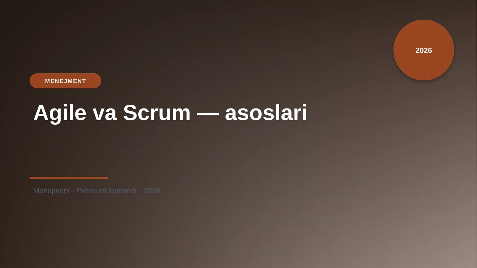 Agile va Scrum — asoslari