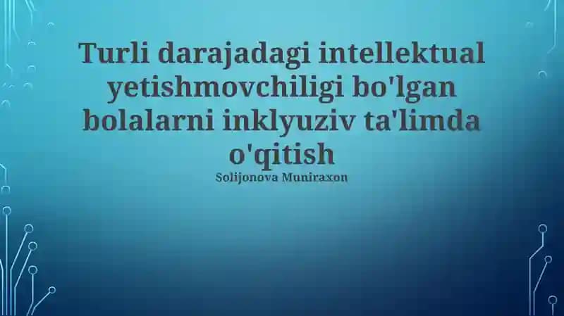 Inklyuziv Ta'limning Asosiy Tamoyillari
