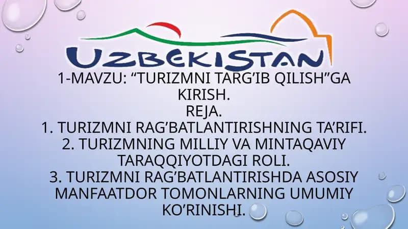 Turizmnitarg’ibqilish