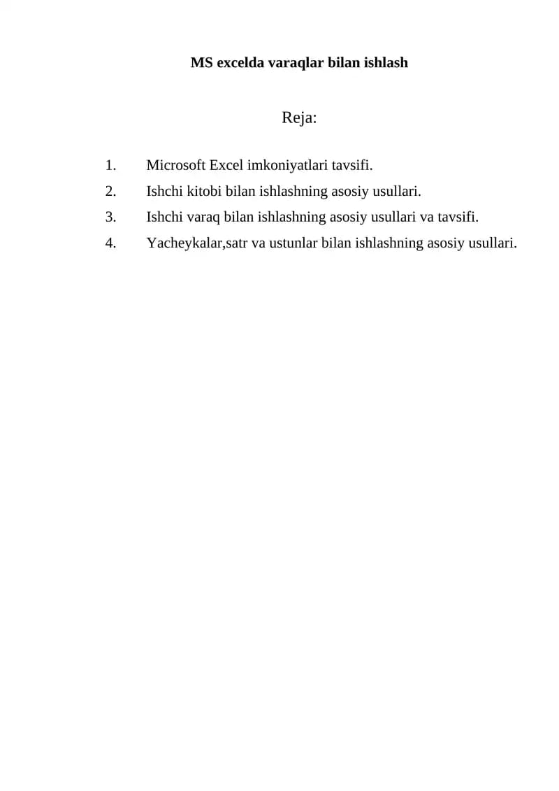Microsoft Excel