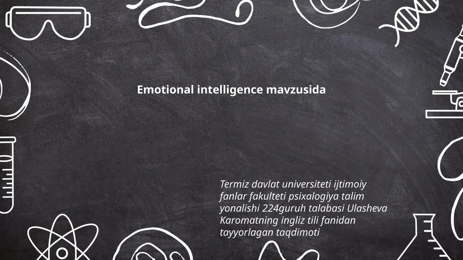 Emotional intelligence mavzusida