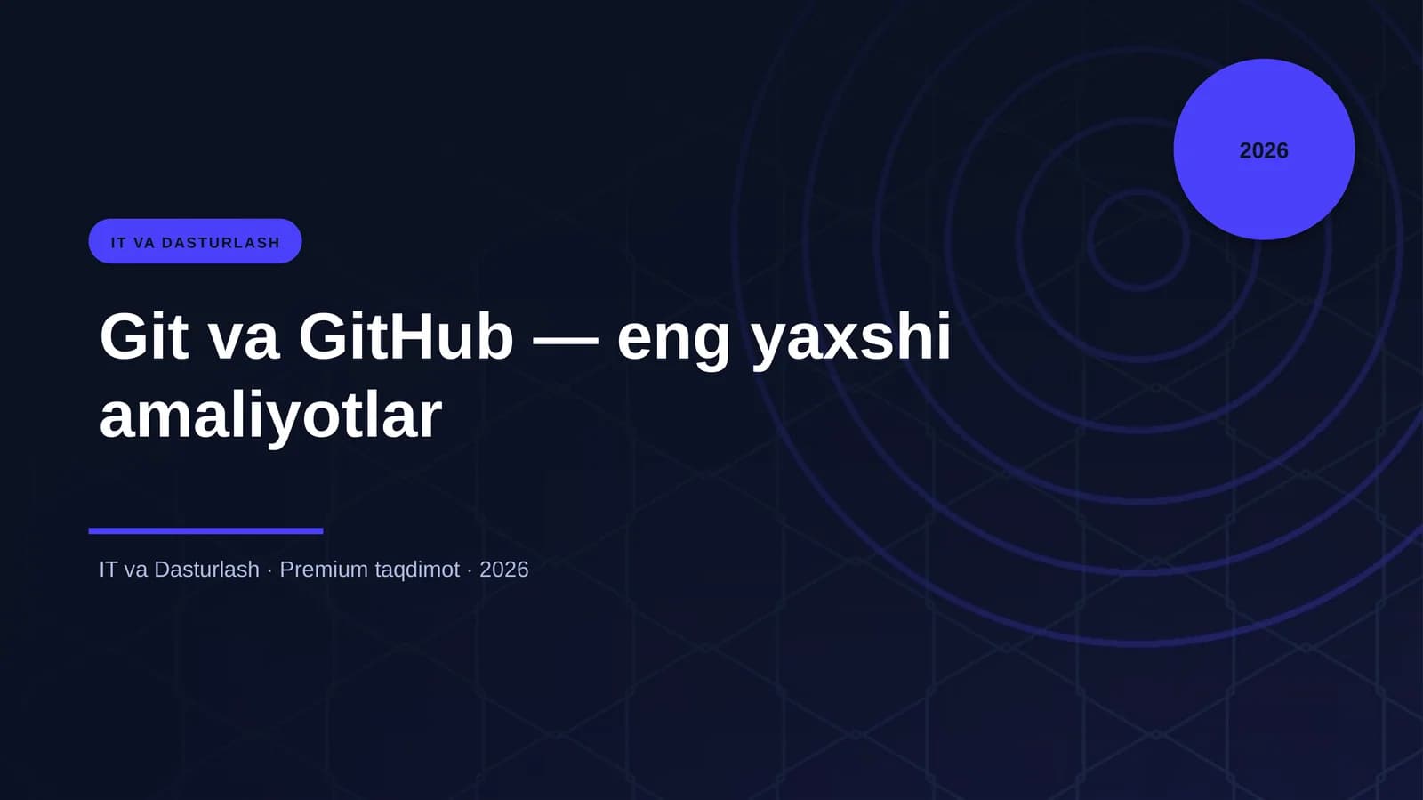 Git va GitHub — eng yaxshi amaliyotlar