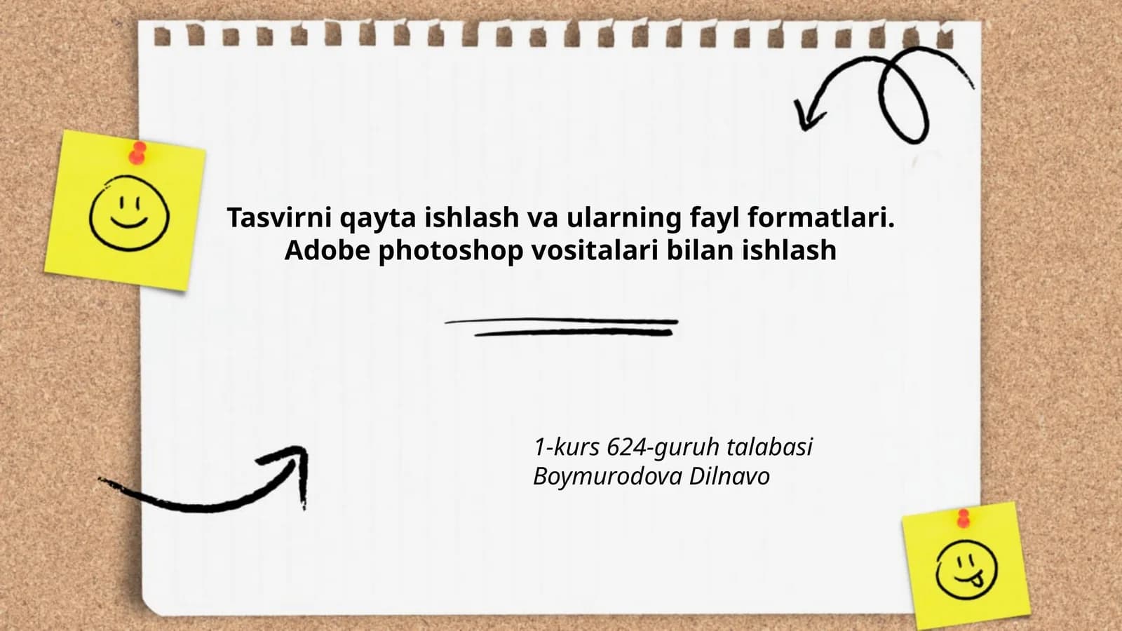 Tasvirni qayta ishlash va ularning fayl formatlari