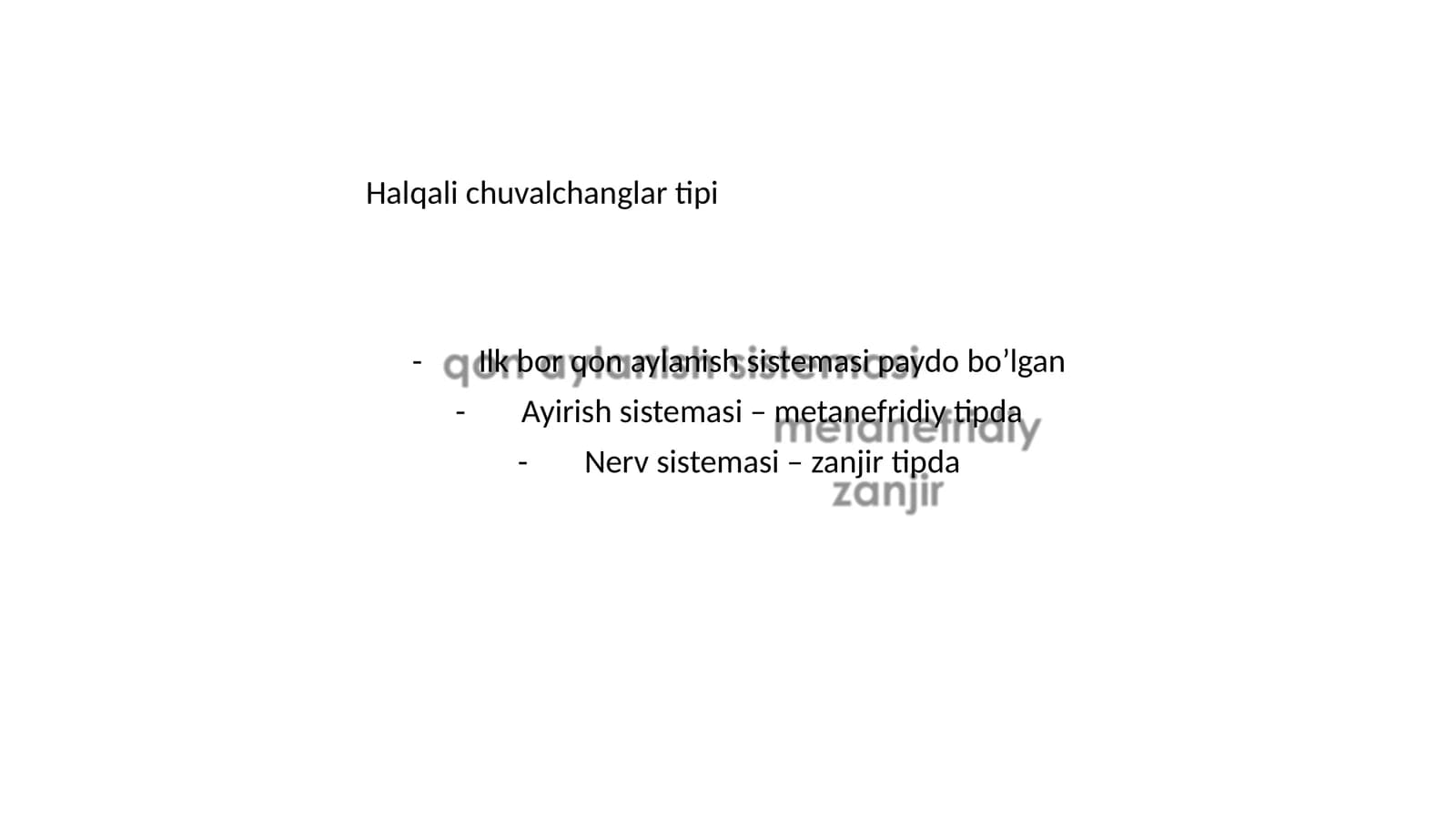 Halqali chuvalchanglar tipi