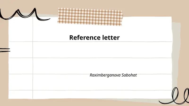 Reference letter