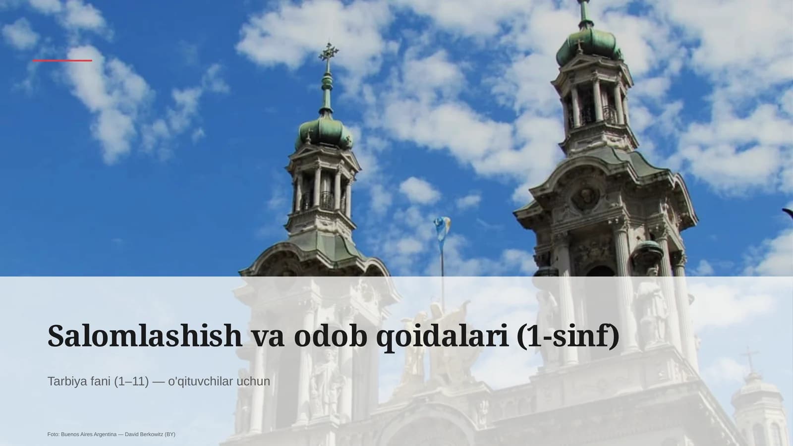 Salomlashish va odob qoidalari (1-sinf)