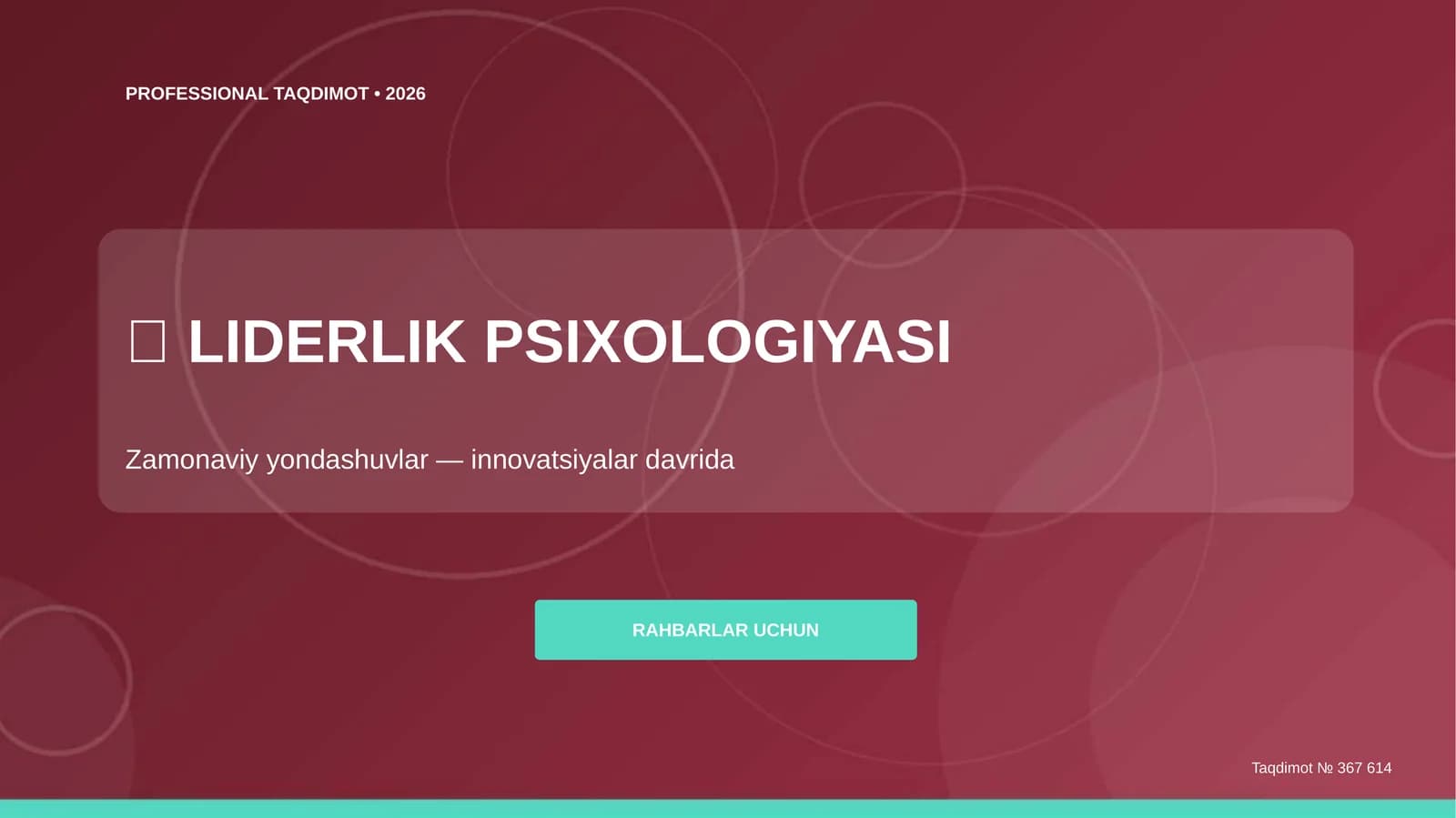 LIDERLIK PSIXOLOGIYASI