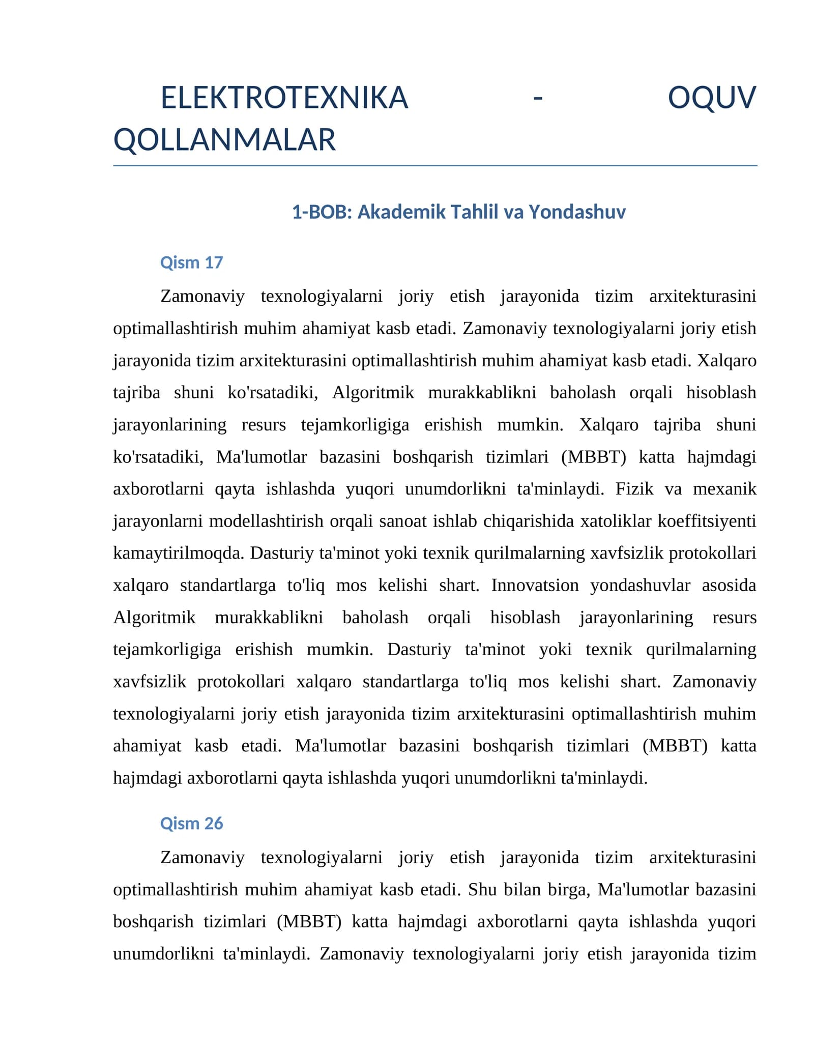 BOB: Akademik Tahlil va Yondashuv