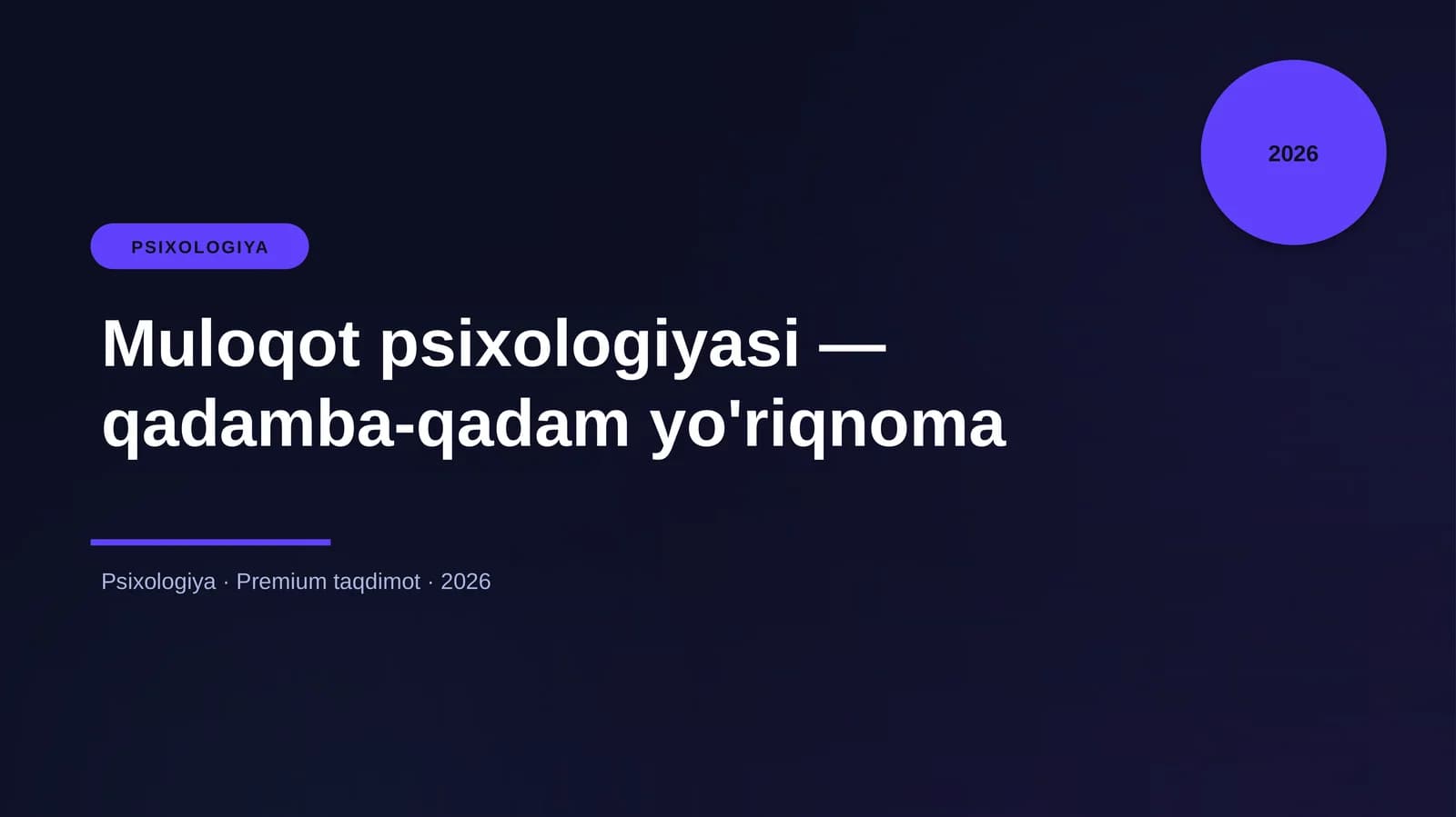 Muloqot psixologiyasi — qadamba-qadam yo'riqnoma
