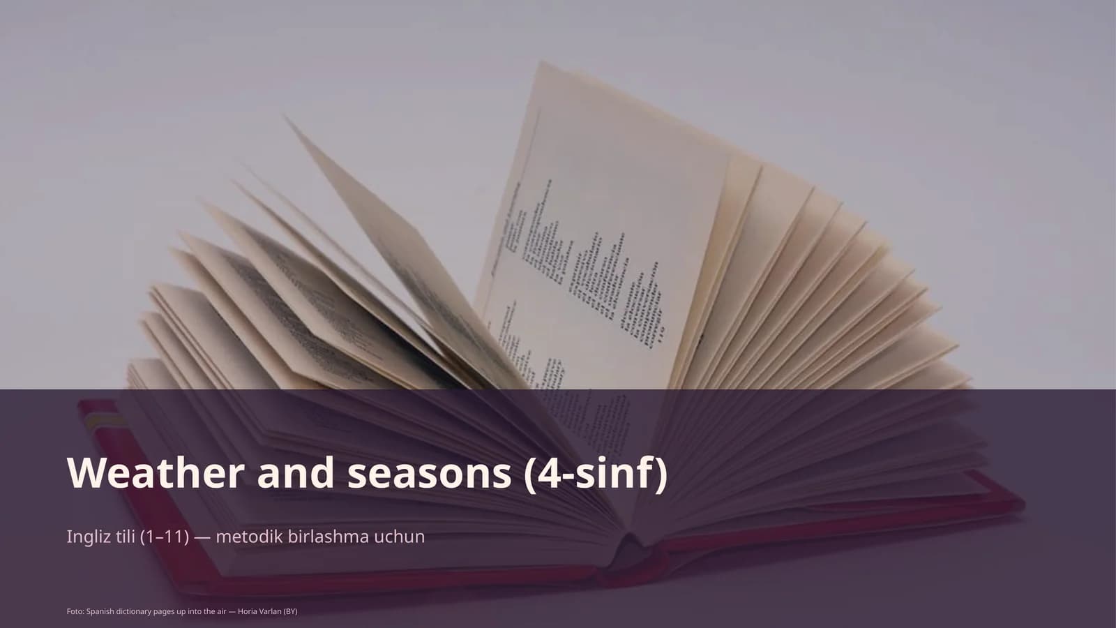 Weather and seasons (4-sinf)