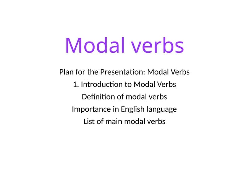 Modalverbs
