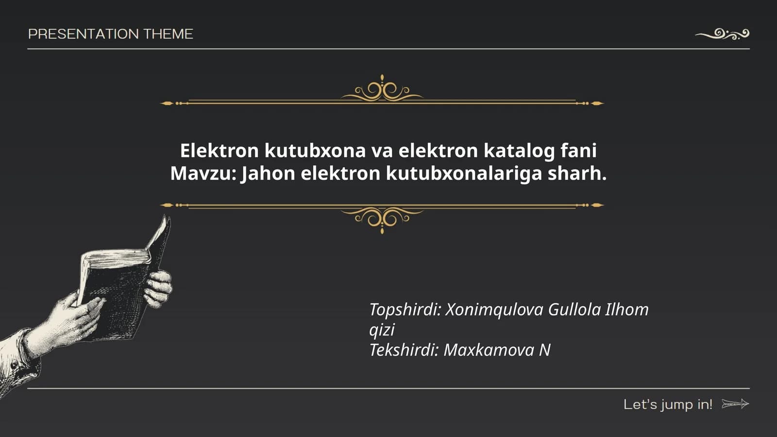 Elektron kutubxona va elektron katalog fani