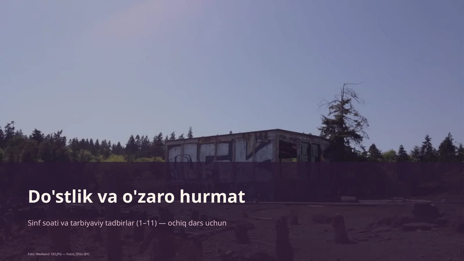 Sinf soati va tarbiyaviy tadbirlar