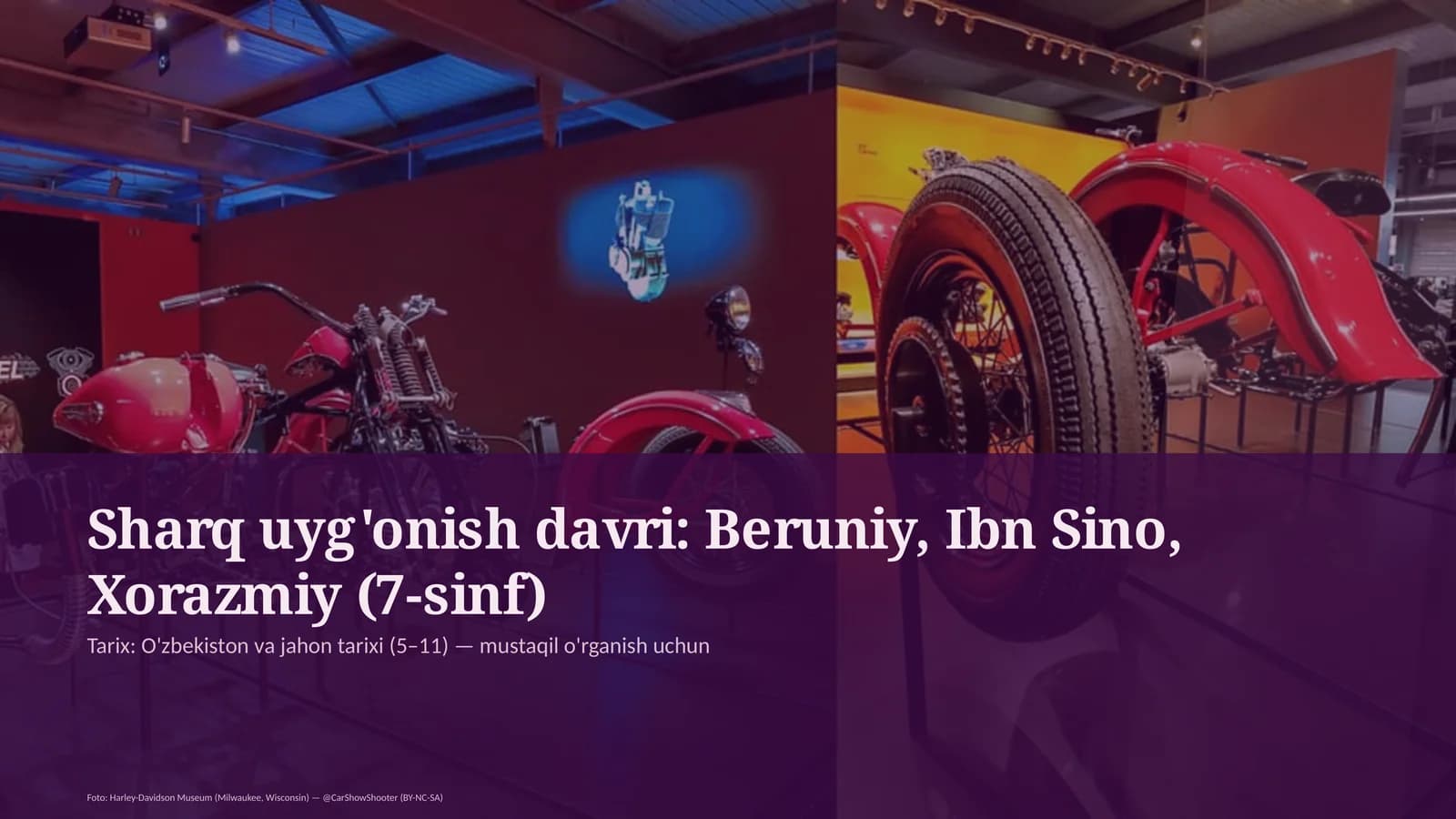 Sharq uyg'onish davri: Beruniy, Ibn Sino, Xorazmiy (7-sinf)