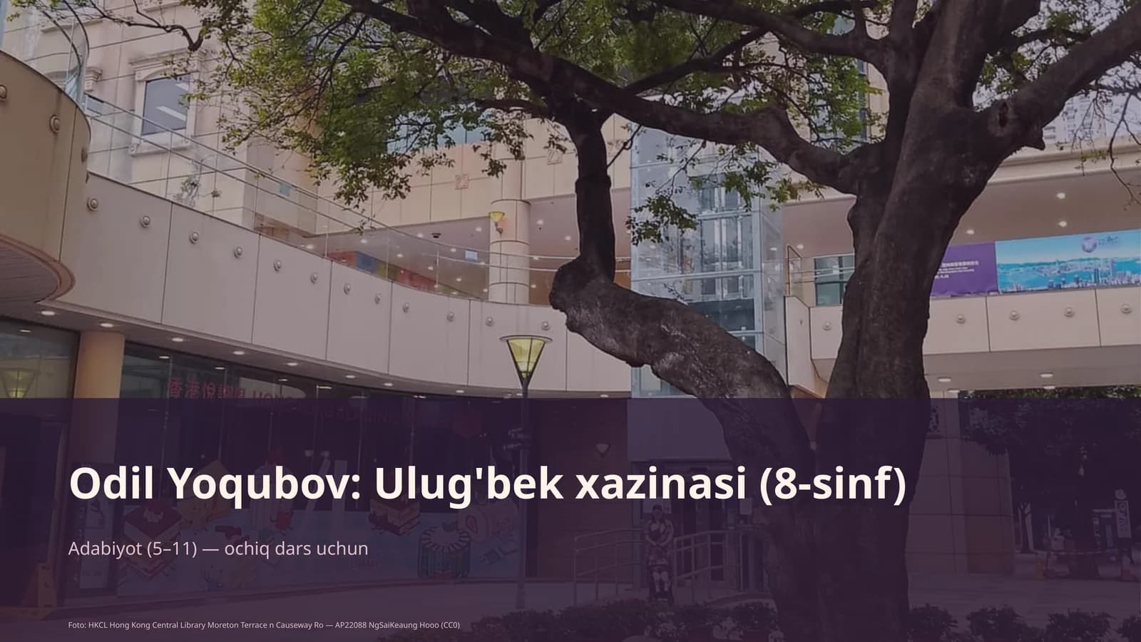 Odil Yoqubov: Ulug'bek xazinasi (8-sinf)