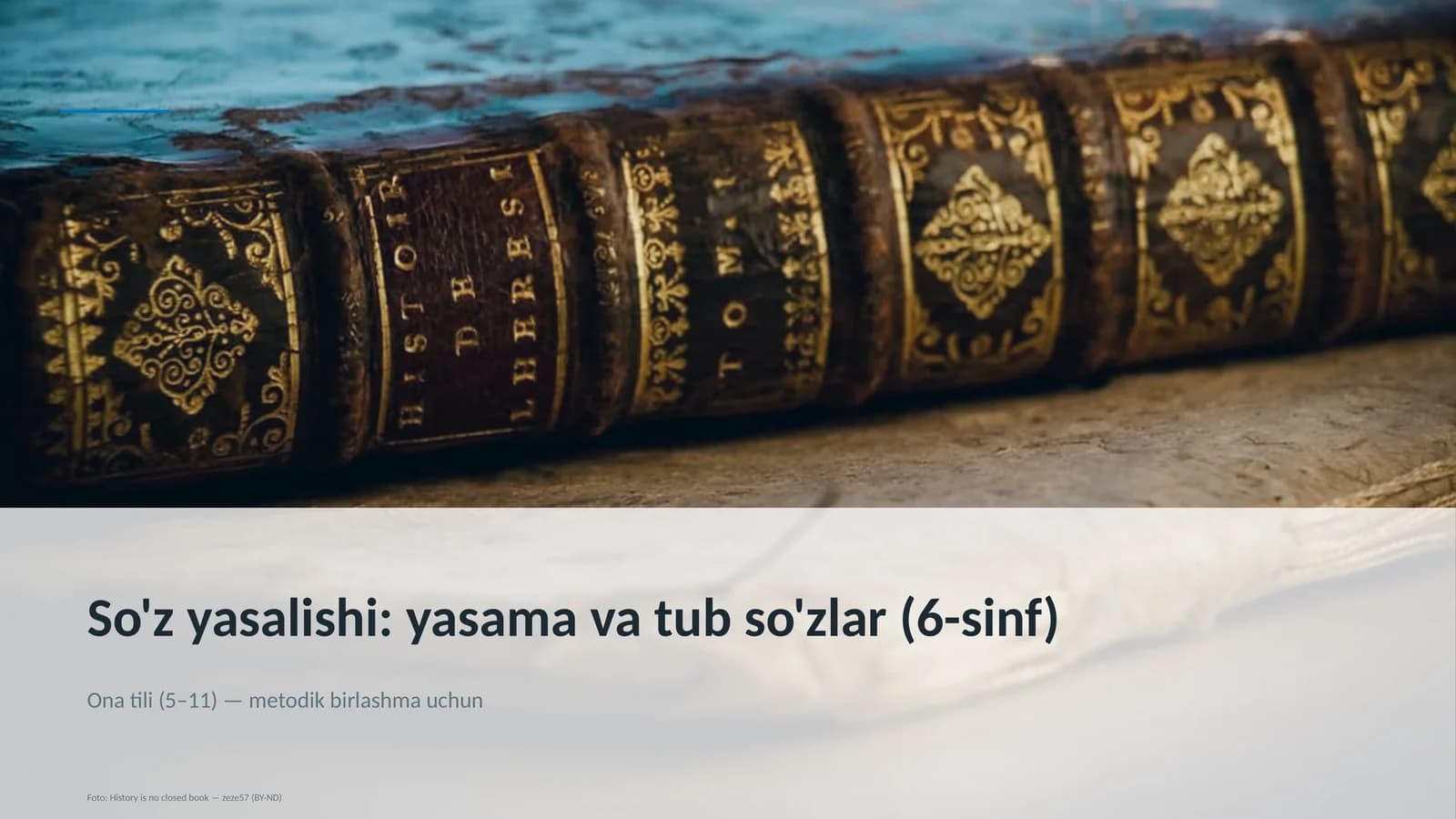 So'z yasalishi: yasama va tub so'zlar (6-sinf)
