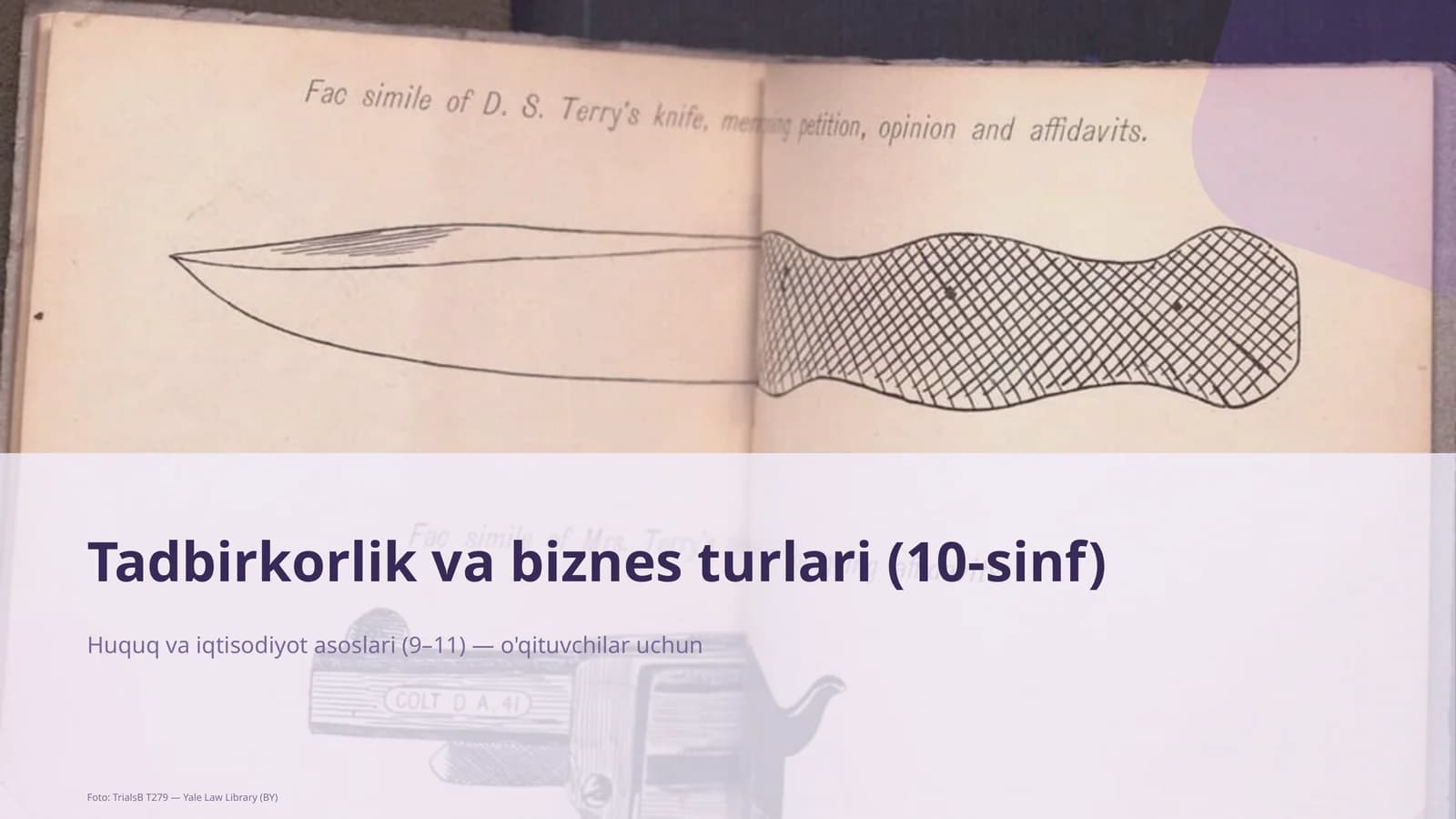 Tadbirkorlik va biznes turlari (10-sinf)